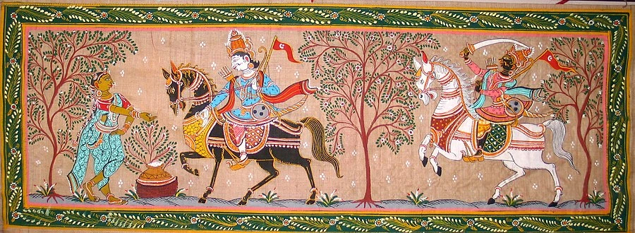 Pattachitra representing Kanchi Bijaya